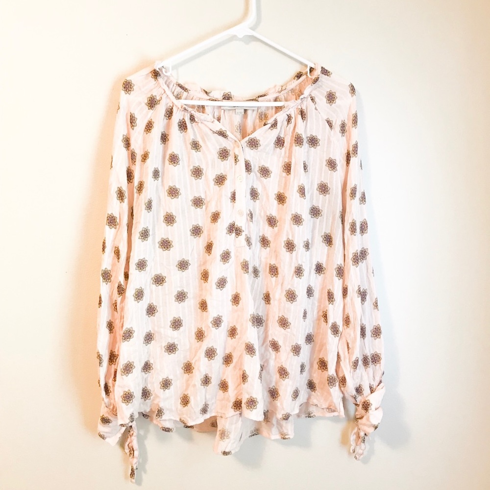 LOFT Lightweight Floral Blouse